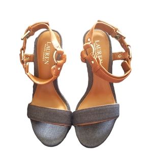 LAUREN by Ralph Lauren Dark Wash Heels